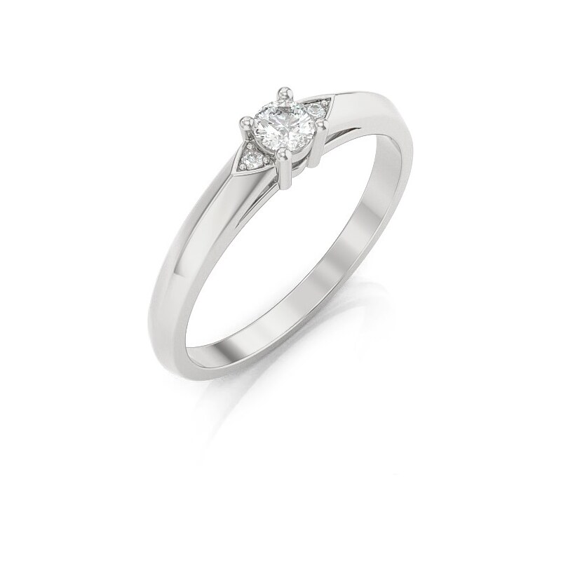 Briliantový prsteň z bieleho zlata 22182B/BXx 42839304