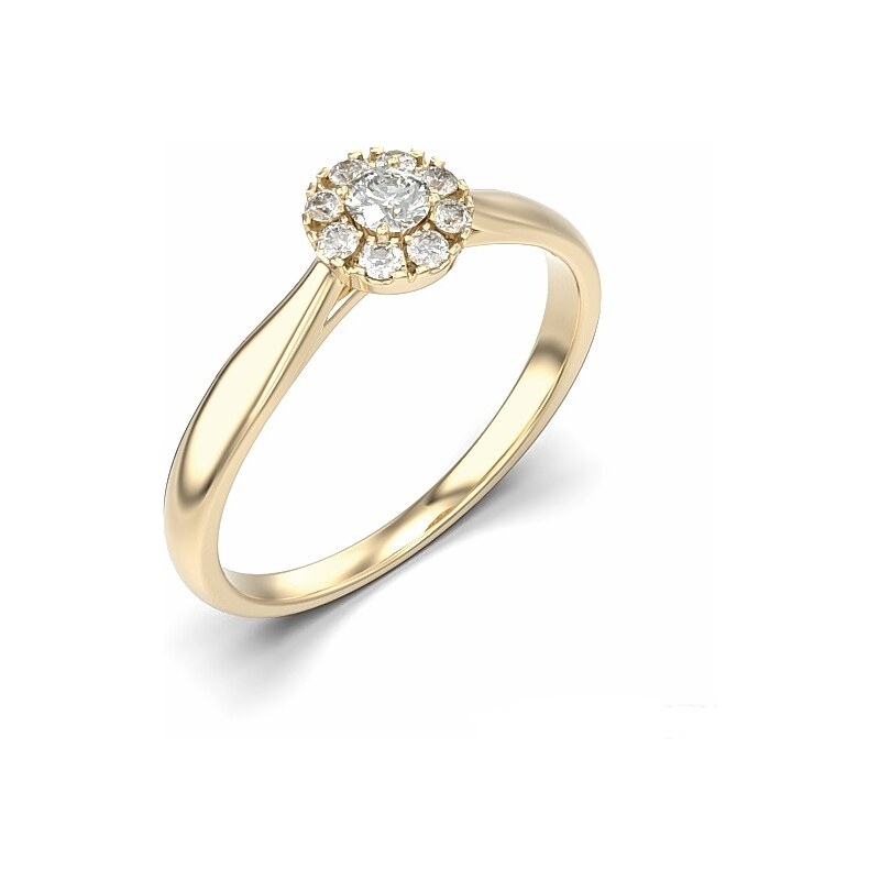 Briliantový prsteň, žlté zlato 22181B/ZXx 47746339