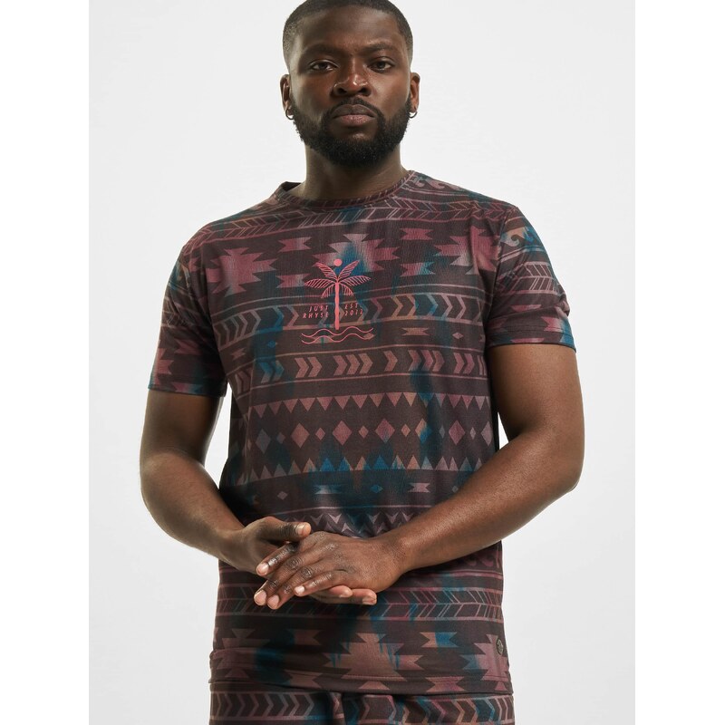 Just Rhyse Mens T-shirt Pocosol brown/red 54120125