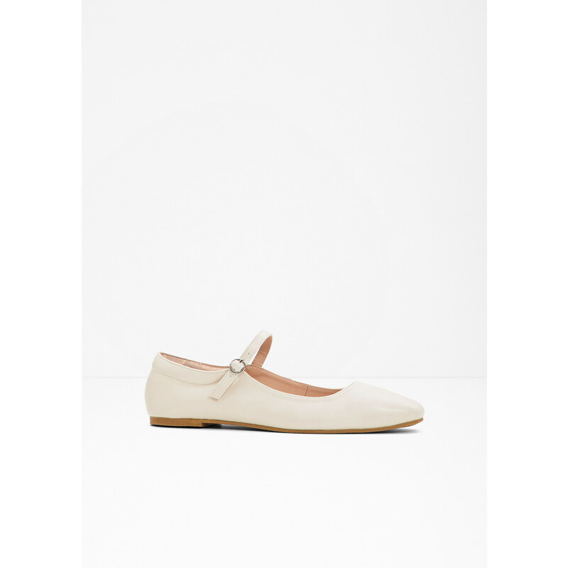 bonprix Baleríny Mary Janes, farba béžová 49697751