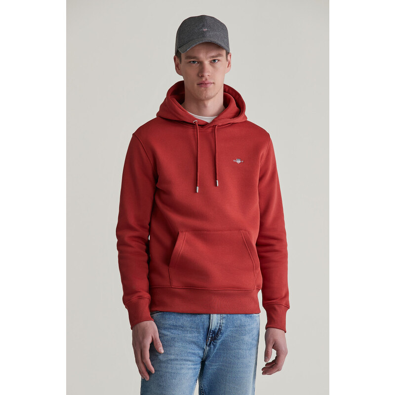 MIKINA GANT REG SHIELD HOODIE IRON RED 56009003