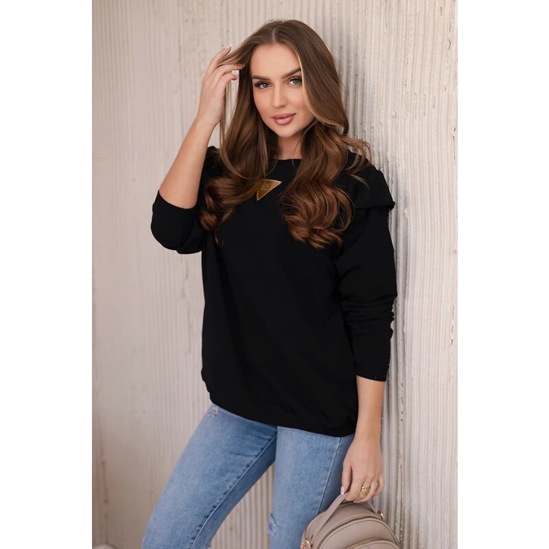 Bavlnená blúzka Ainsley s volánikmi na ramenách 62472337