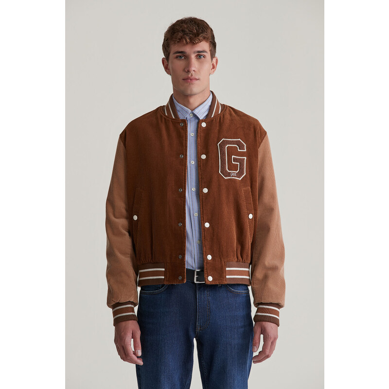 BUNDA GANT CORD VARSITY JACKET CACAO 56009026