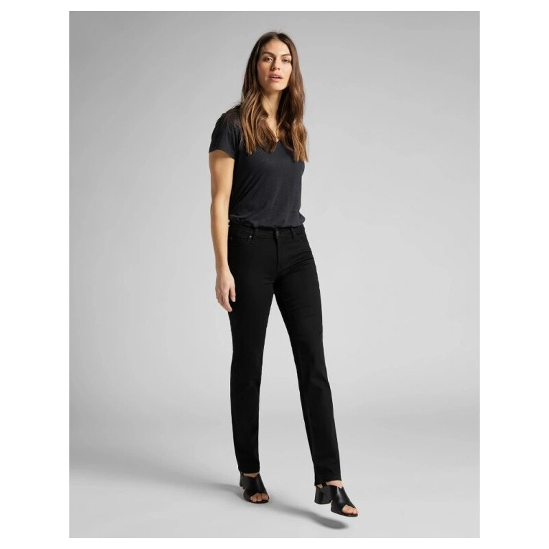 Dámske džínsy LEE L301FS47 MARION STRAIGHT BLACK 56029913