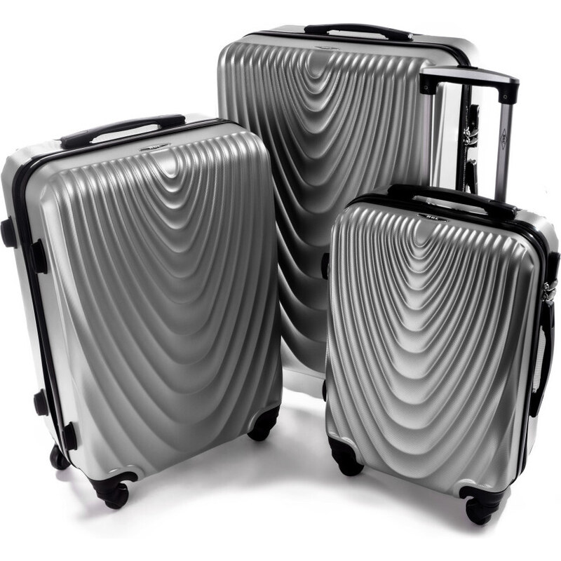 Rogal Strieborná sada 3 škrupinových kufrov Motion - veľ. M, L, XL 13342255