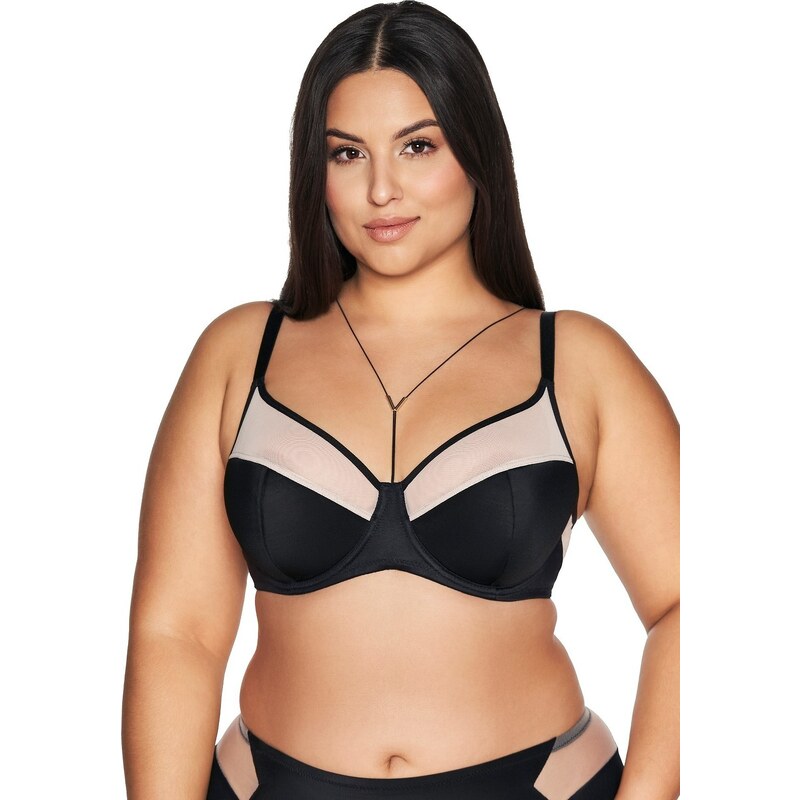 AVA LINGERIE Čierna polovystužená podprsenka Ava 2135 56217089