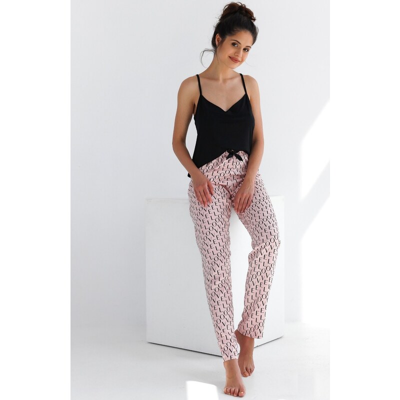Čierno-ružové pyžamo Sensis Paula w/r S-XL 56217308