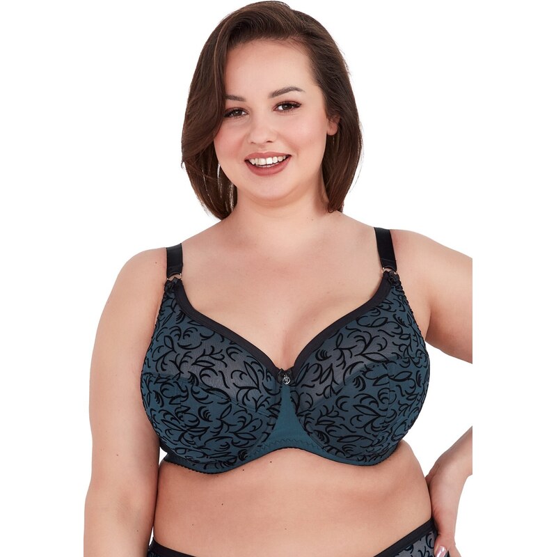 Smaragdová polovyztužená podprsenka Gaia Adaline Maxi BSM 1213 Adaline 56217550