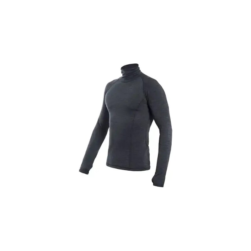 Sensor Merino Bold Neck pánske tričko dlhý rukáv Anthracite Gray vel. 48452029