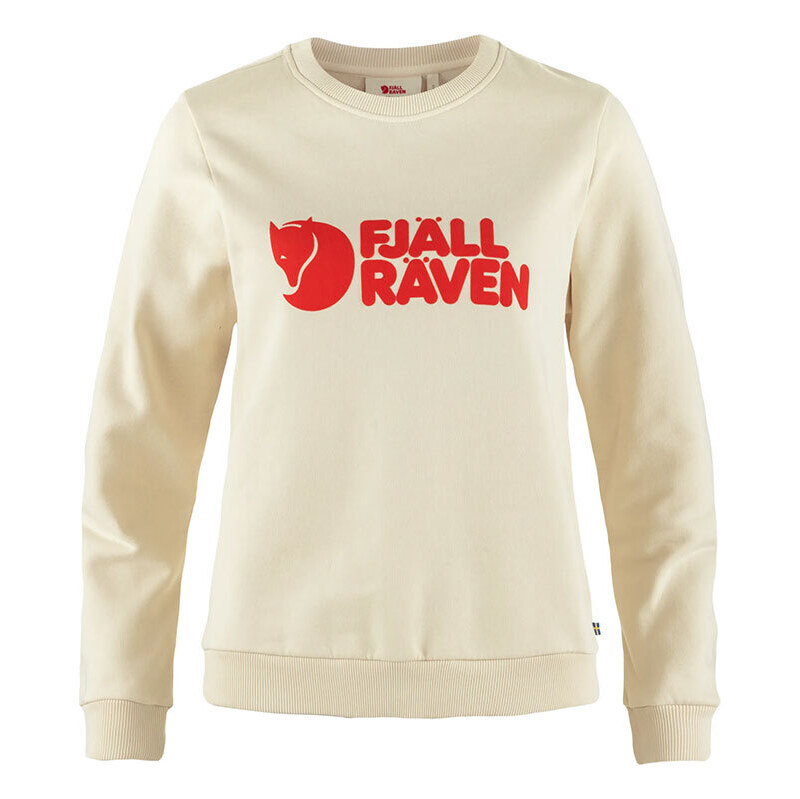 Fjällräven Logo Sweater W Chalk White-Flame 65400275