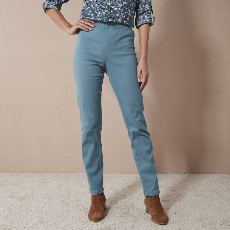 Zoštíhľujúce nohavice s pružným pásom a efektom plochého brucha 56068057