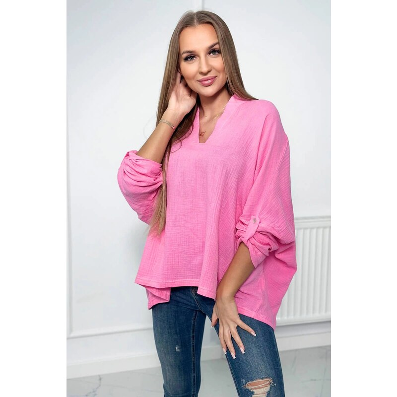 Kesi Mušelínová blúzka Celeste s vyhrnutými rukávmi 63745673