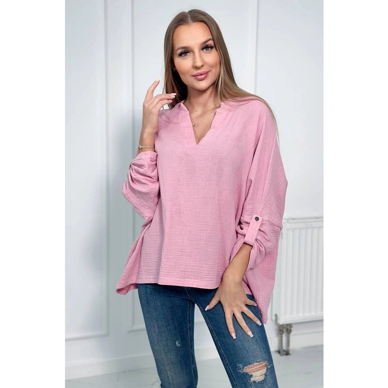 Kesi Mušelínová blúzka Celeste s vyhrnutými rukávmi 63754111