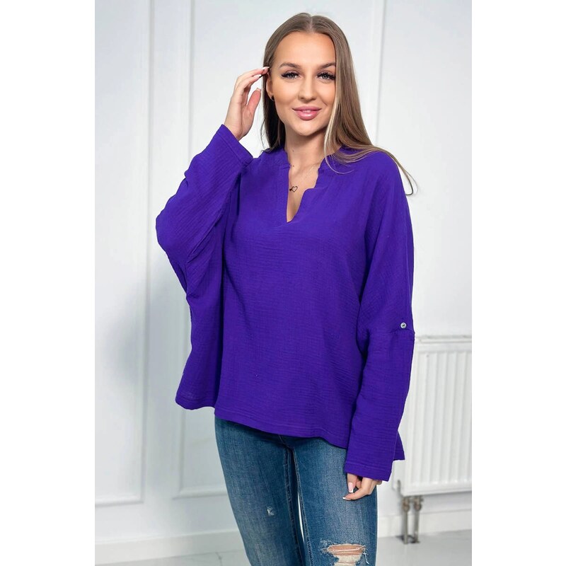 Kesi Mušelínová blúzka Celeste s vyhrnutými rukávmi 63745675