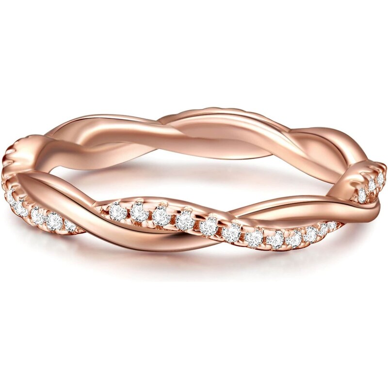 Trilani Prsteň ružové zlato / priehľadná 66706867