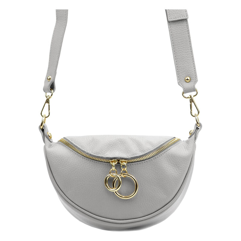 Kožená kabelka Luka sivá KZ54533 62179304