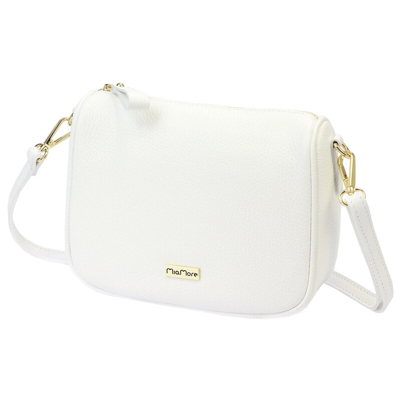 Kožená kabelka MiaMore biela KZ53502 62179337