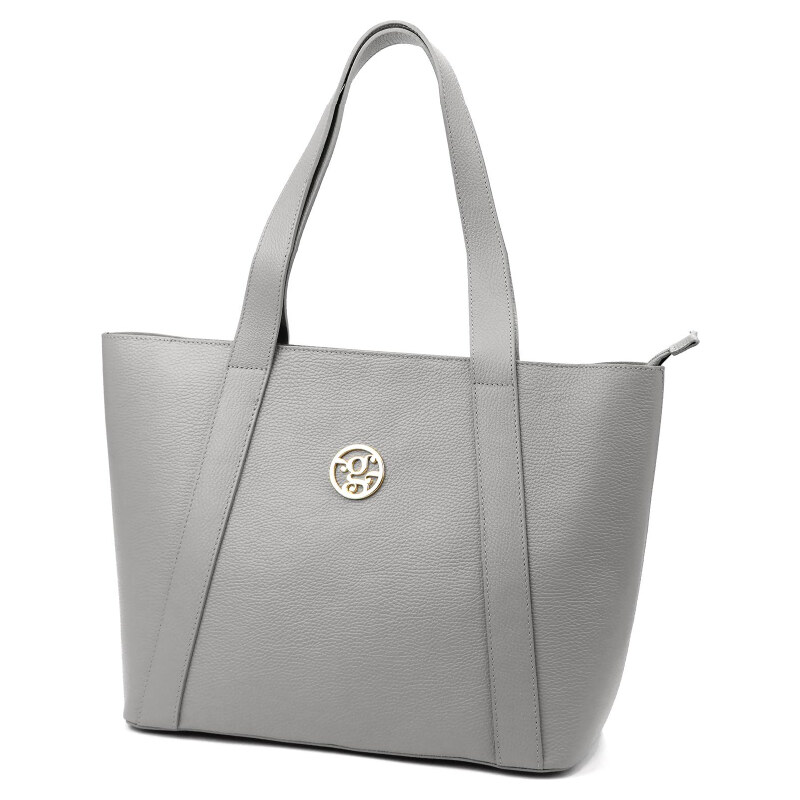 Kožená kabelka Gregorio sivá KZ53606 62179444