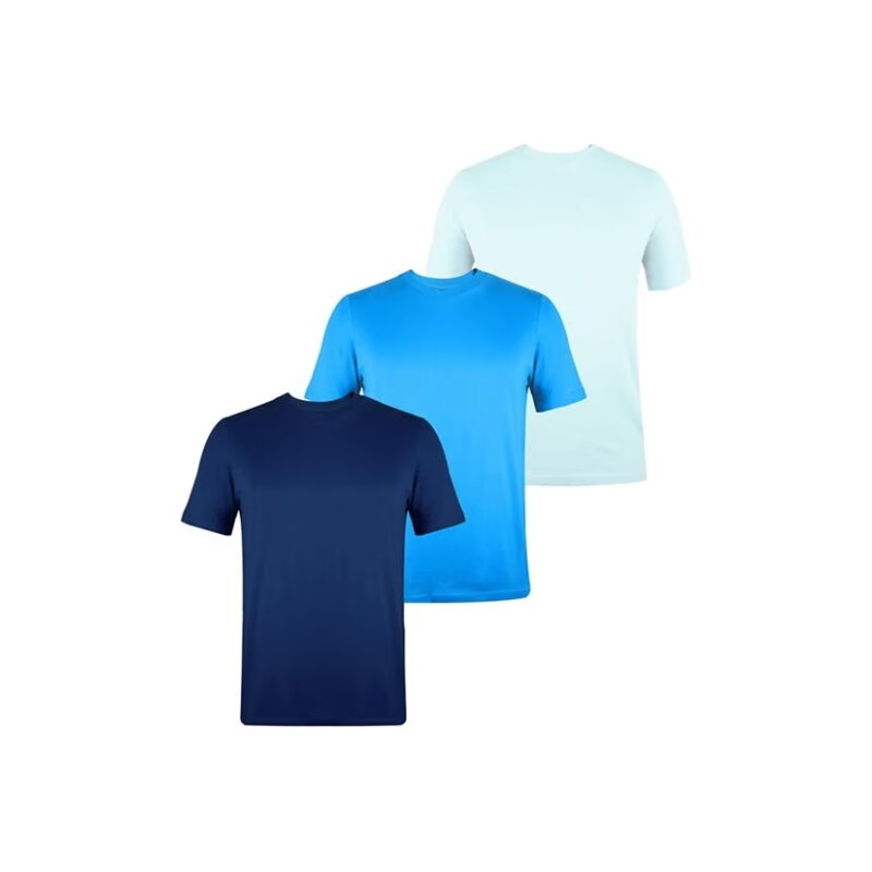 Pánske Tričko Donnay výstrih do V 3 kusy mix modrej Modrá XS 56113644