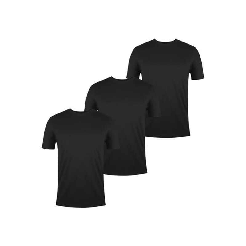 Pánske Tričko Donnay výstrih do V 3 kusy Čierne Čierna XS 56113645