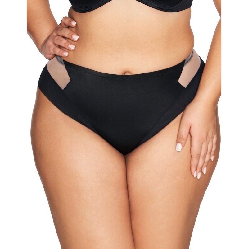 AVA LINGERIE Čierne nohavičky s priesvitnými vsadkami Ava 2136 56216968