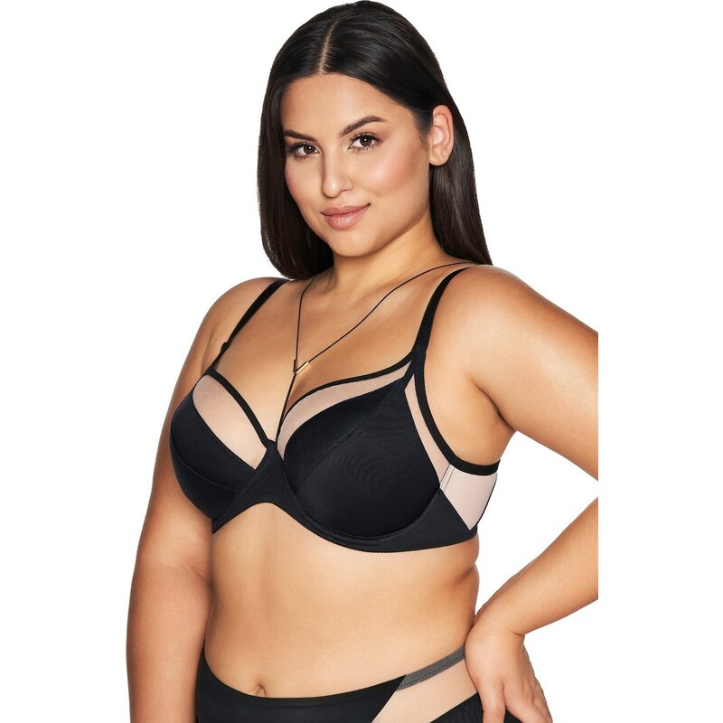 AVA LINGERIE Čierna podprsenka Ava 2136 Black Maxi 56216969