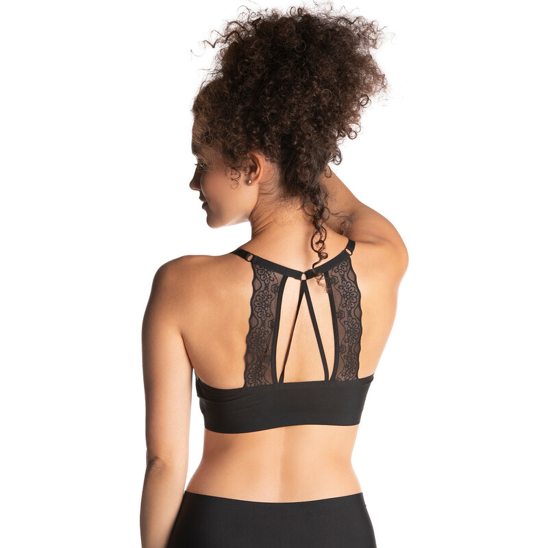 Čierna podprsenka bez kostíc Lama Laser Cut 5003 L-POL 5003 TP-02 S 56217022