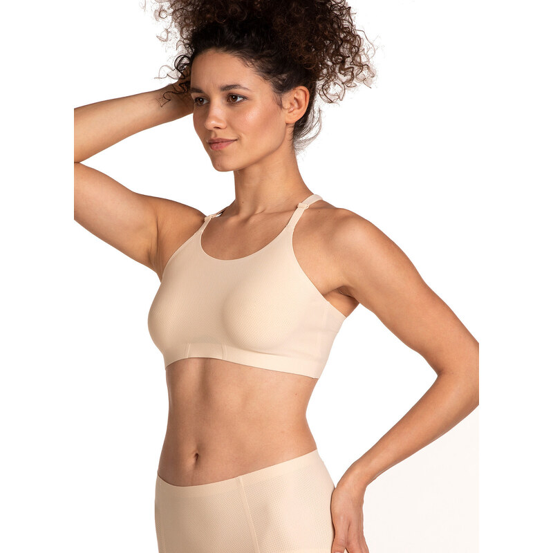 Béžová podprsenka bez kostíc Lama Laser Cut 5003 L-POL 5003TP-06 S-2XL 56217024