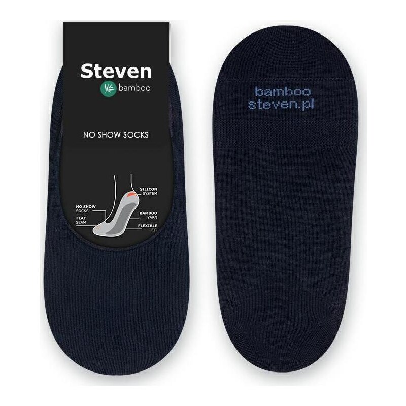 BASIC Tmavomodré pánske bambusové členkové ponožky Art.036 BA011, NAVY 56217830