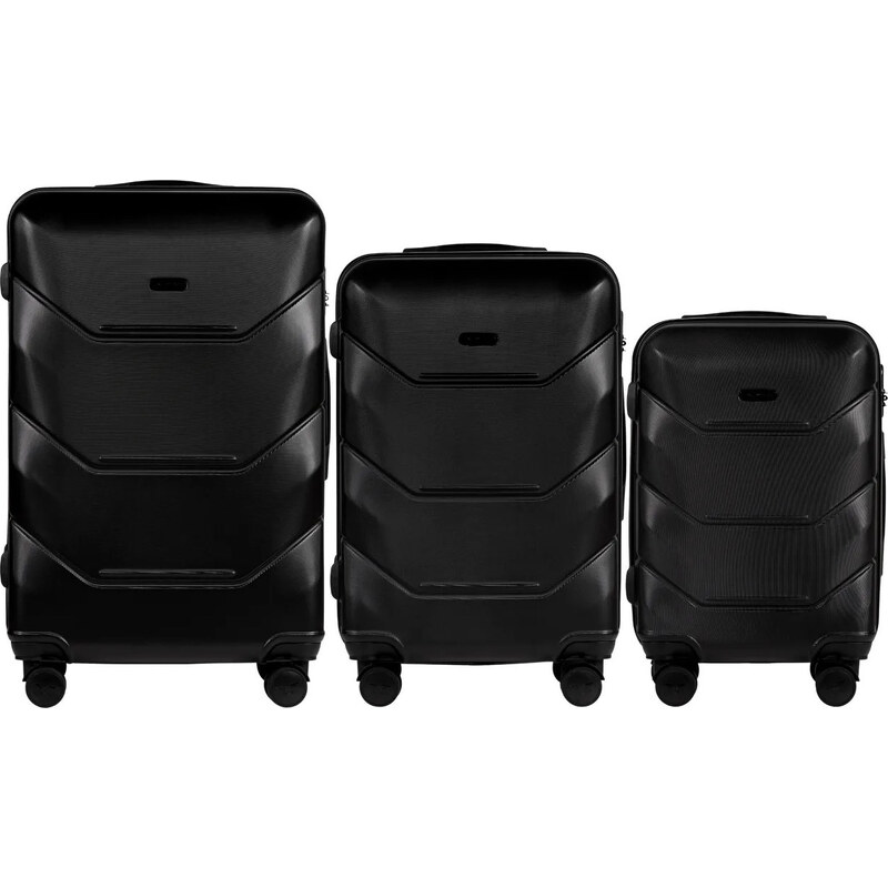 Čierna sada cestovných kufrov PEACOCK 149, Luggage 3 sets (L,M,S) 65151573