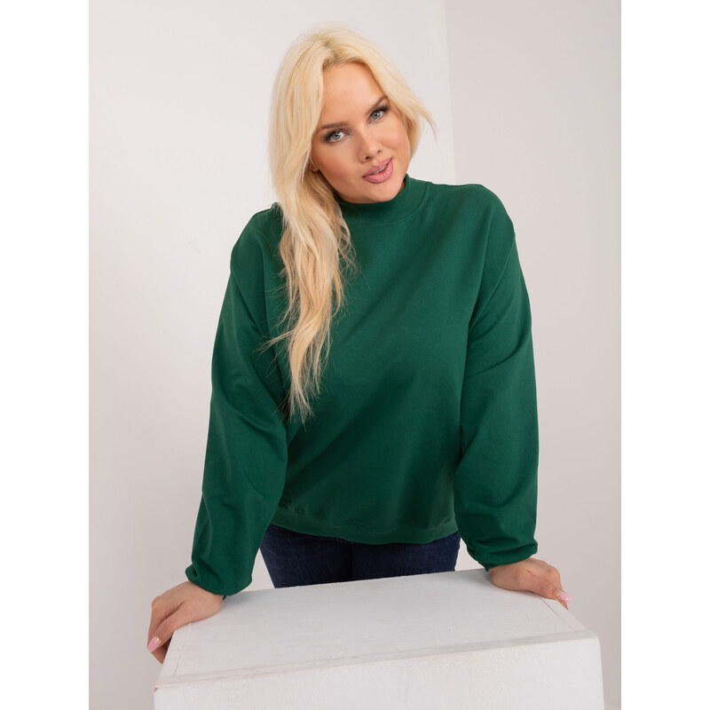 BASIC Feel Good Sweatshirt-RV-BL-6299.11-dark green 64791673