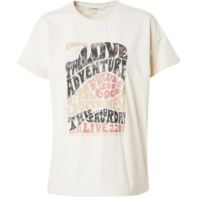 GARCIA Tričko karí / pastelovo červená / čierna melírovaná / šedobiela 56270149