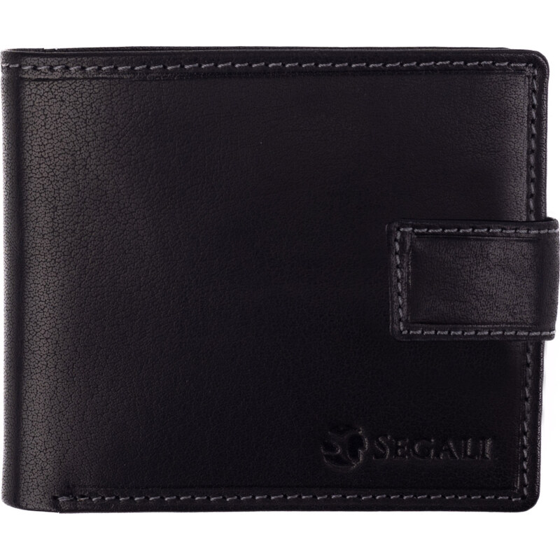 SEGALI Pánska kožená dokladovka 491 black 66586010