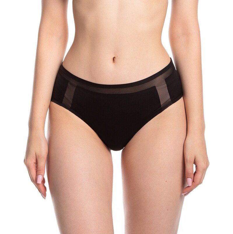 Čierne bezšvové nohavičky Lama Laser Cut 5025 Plus MS-02 2XL 56265014