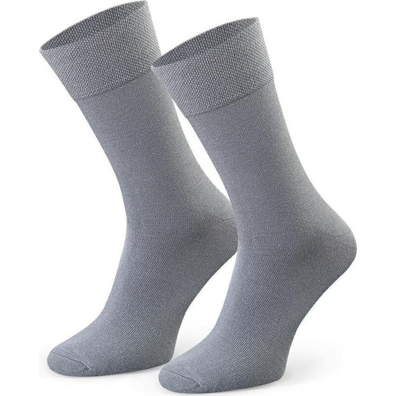 BASIC Sivé pánske bambusové ponožky Art. 086 O11, GREY 56265053