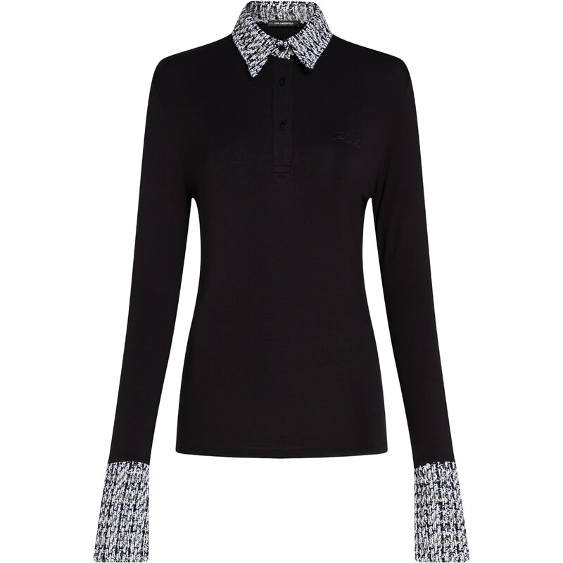Karl Lagerfeld Tričko čierna / biela 56269818