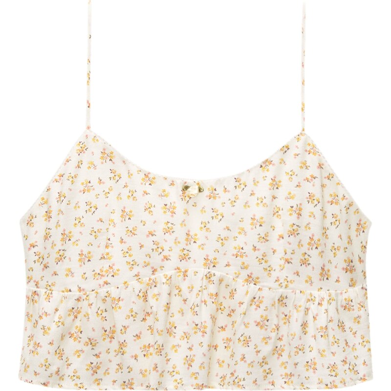 Pull&Bear Top oranžová / ružová / biela 57017885
