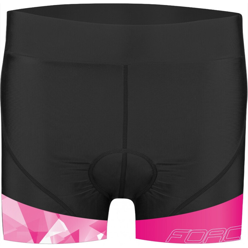 FORCE kraťasy MINI LADY do pásu s vložkou, čierno-ružové 56277014