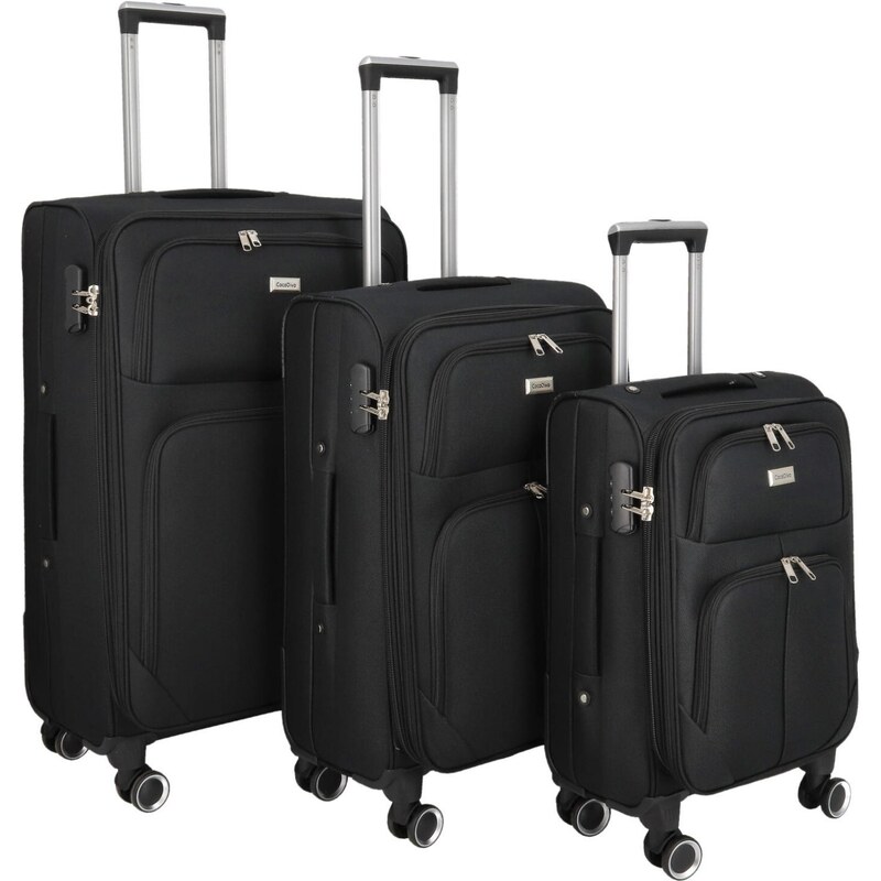 ORMI Látkový kufor Orlin SADA, čierny 66419612