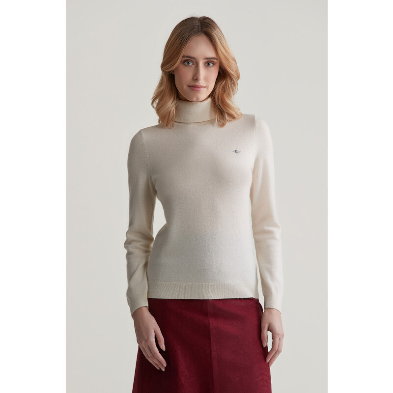 ROLÁK GANT EXTRAFINE LAMBSWOOL BLEND ROLLNECK CREAM 65387679
