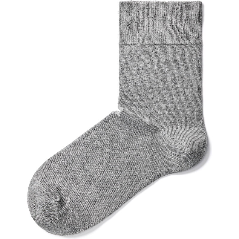 Vlnka Bavlnené ponožky s voľným lemom svetlo sivá 65063391