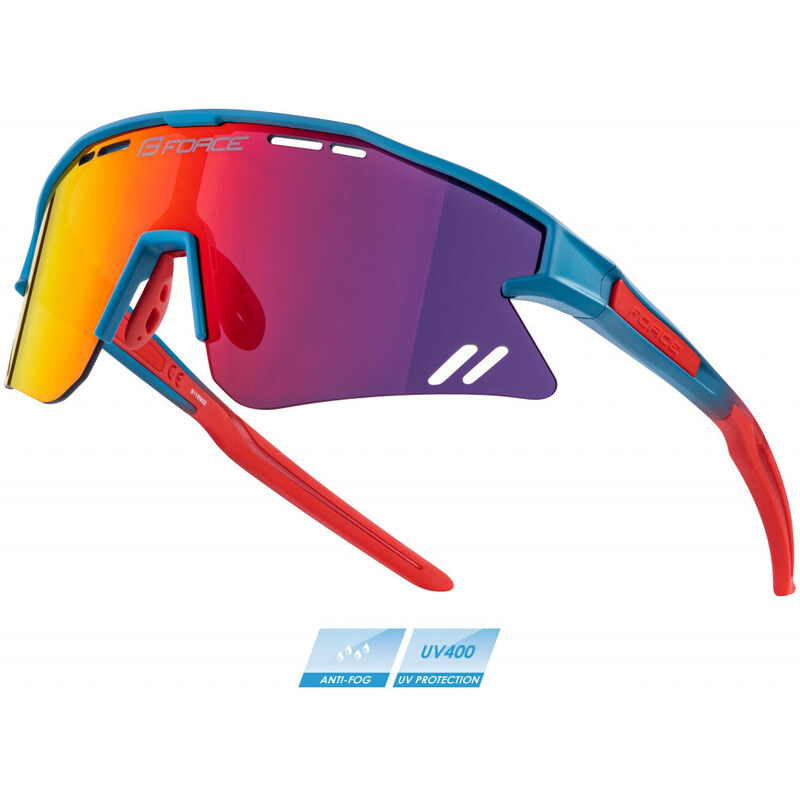 FORCE okuliare SPECTER modro-červené, červené zrkadlové sklo 56334346
