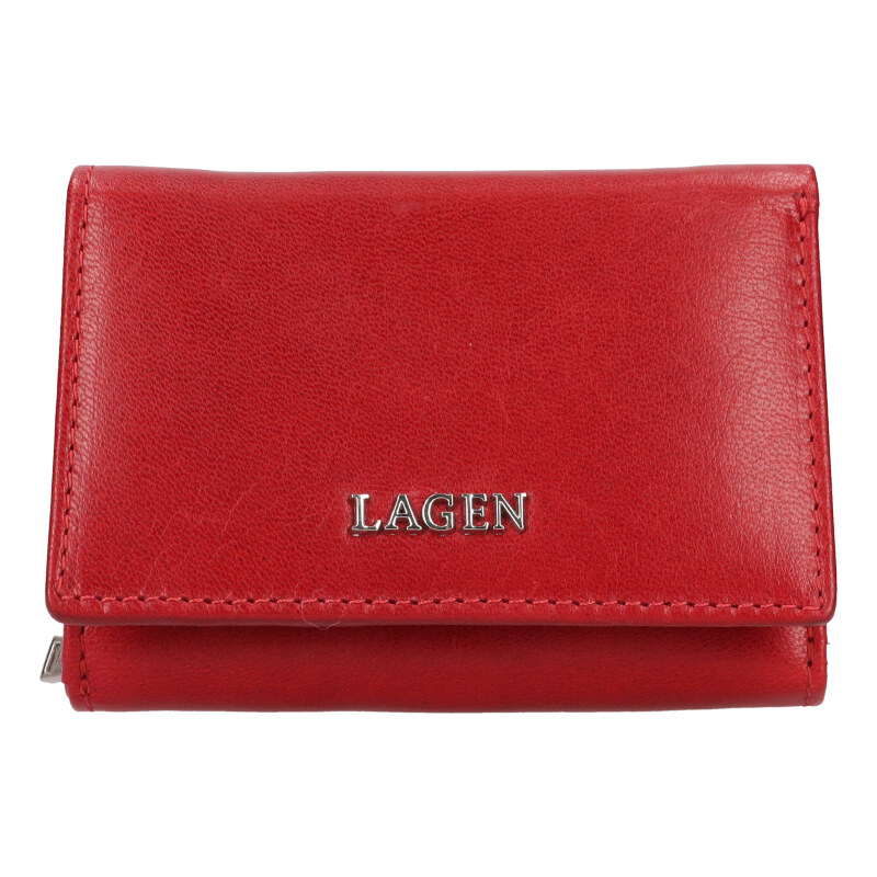 Lagen Dámska kožená peňaženka LG-22152 červená 65802807