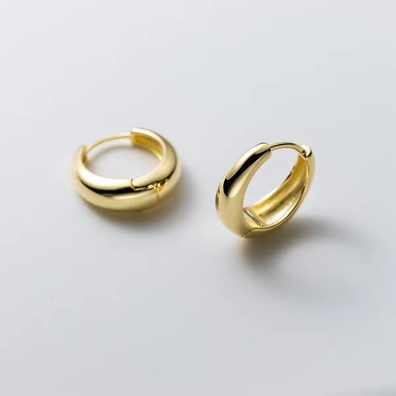 Olivie Strieborné 15mm náušnice GOLD 9027 56369644