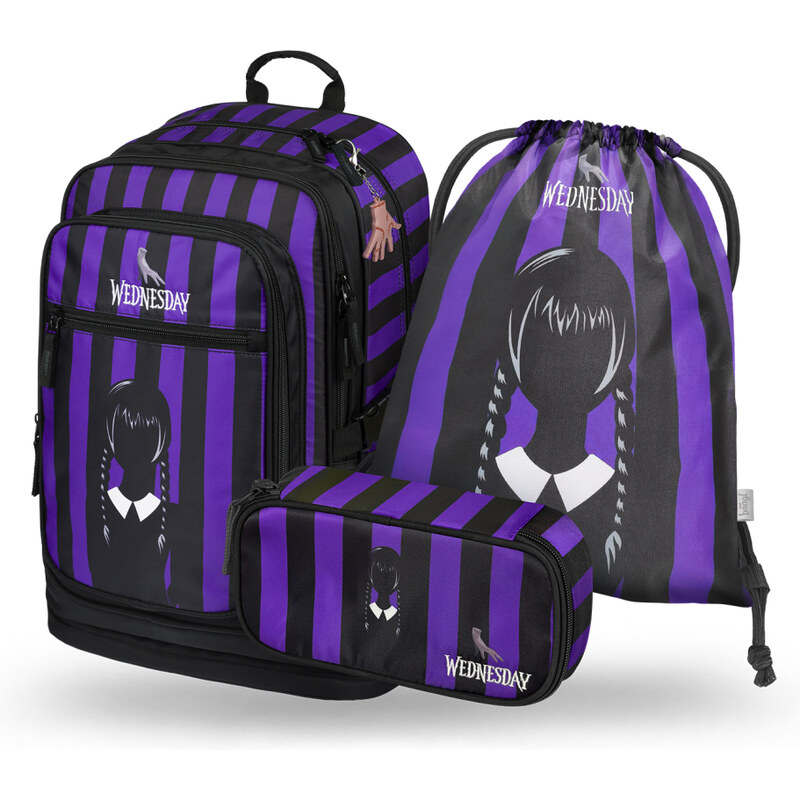 BAAGL 3 SET Cubic Wednesday: batoh, peračník a vrecko 62194810