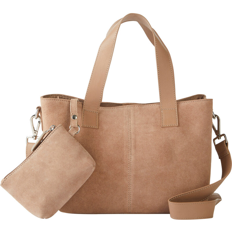 bonprix Kožená kabelka zo semišovej kože, farba hnedá 56356789