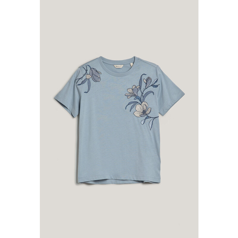 TRIČKO GANT REG MAGNOLIA EMBROIDERY SS T-SHIRT DOVE BLUE 49874898