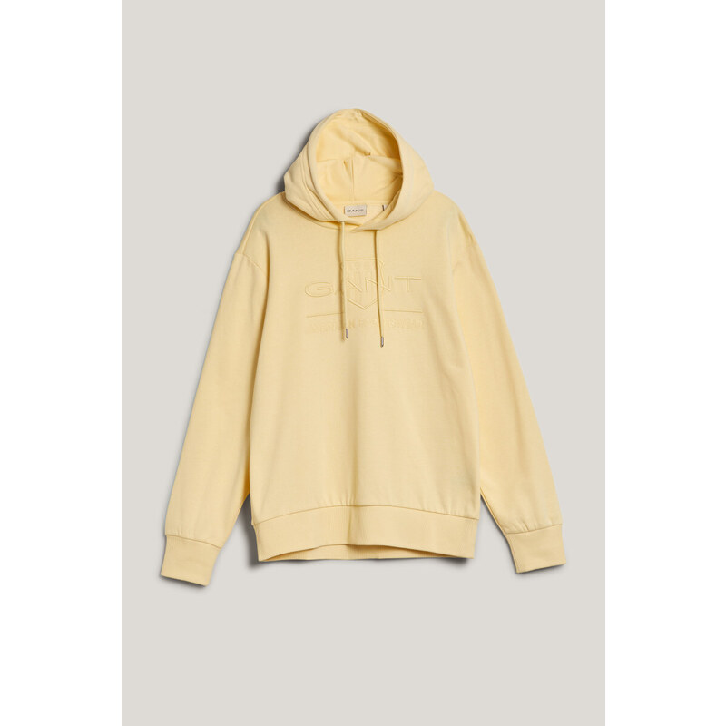 MIKINA GANT REG TONAL SHIELD HOODIE YELLOW SHINE 52426785