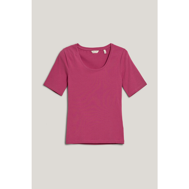 TRIČKO GANT SLIM COT/ELA SS SCOOP NECK TOP SILKY PURPLE 52426796