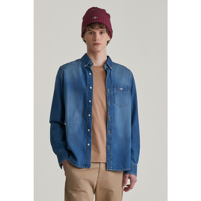 KOŠEĽA GANT REG DENIM SHIRT MID BLUE WORN IN 56361769